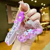 Llavero Luminoso de Motocicleta de Moda para Tiktok Figura Flotante Creativa de Acrílico Colgante de Botella de Arena Líquida Rellena de Aceite Venta al por Mayor