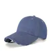 Gorra de Béisbol de Mezclilla Retro de Moda para Hombres con Circunferencia de Cabeza Grande, Gorra de Visera de Algodón para Mujeres, Gorra Simple de Protección Solar, Venta al por Mayor Personalizada