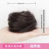 Xuchang peruca cabeça de bola fibra química faixa de cabelo peruca adorno de cabeça flor corda de borracha elástica faixa de cabelo liso corda de cabelo real cabelo humano falso