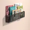 Estantería de pared, estante de almacenamiento de pared detrás de la puerta en el pasillo, de pared, sin taladro, adhesivo, estante de exhibición de libros ilustrados para niños