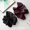 Moda Nova Outono e Inverno Scrunchie de Bolinhas Vermelhas e Pretas de Camada Dupla para Mulheres, Prendedor de Cabelo com Textura de Alta Qualidade, Acessório de Cabelo com Alta Elasticidade