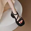 Sandalias de Moda Estilo Hada para Mujer, Verano Versátil Plano Nuevo Modelo 2025, Perfectas con Vestidos, Zapatos Romanos Super Populares con Suelas Gruesas