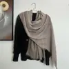 Cachecol Macio Liso Ondulado de Algodão e Linho para Mulheres Outono e Inverno Fino Estilo Literário Retrô Lenço Cachecol Xale Cor Pura