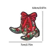 Parches de Tela Bordados Navideños Parches DIY Copas de Vino Navideñas Árboles de Navidad Ropa Sombreros Ropa Parches Termoadhesivos