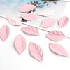 Hojas de rosa repujadas de microfibra hojas falsas DIY material de accesorios para ropa y cabello todo partido planta de simulación