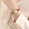Nuevo Reloj Cuadrado Simple Versátil para Mujer Moda Ligera de Lujo Correa de Acero Reloj de Cuarzo Exquisito Estilo Ins Exquisito Reloj para Mujer