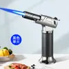 Nuevo y popular encendedor portátil de llama azul tipo soplete para barbacoa al aire libre, moxibustión, encendido de carbón, encendedor tipo soplete para cigarros, disponible para venta al por mayor