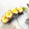 Nuevo Color Flor de Huevo Peine para el Cabello Estilo Dai Accesorios para el Cabello Foto Peine de Flor de Simulación Playa de Vacaciones en la Costa Tocado