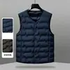 Chaleco de algodón para hombre de invierno, forro interior cálido, chaleco para papás, chaleco exterior para hombres de mediana edad y mayores