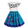 2022 magia Vestido de manga volada para niñas de Full House ropa de anime Encanto Mirabell falda para niños