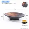 Vaso de Flores de Três Pernas Cerâmica Estilo Zen Retrô Chinês Japonês Estilo Arranjo de Flores Vaso de Arranjo de Flores Jianshan Prato de Flores Original Pequeno Vaso de Flores