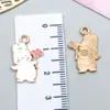 Pendente de Coelho Branco Pingando Óleo Branco Cenoura Pingente de Liga Chaveiro DIY Pulseira Colar Acessórios de Joias