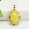 Colgante de Cera de Abeja Natural Aiyu Collar de Ámbar Amarillo Joyería Estilo Palacio Fábrica Venta al por Mayor Dropshipping S3112914