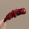 Pinza de plátano de moda y elegante para mujer, versátil para el uso diario, pinza para el pelo de lunares de alto valor, accesorio para el pelo de pinza de garra de lazo de estilo coreano simple