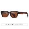 Gafas de Sol Retro Tipo Caja Polarizadas para Hombre y Mujer Sensación de Alta Gama 2024 Nuevo Comercio Exterior Anti-ultravioleta UV Pin de Cobre