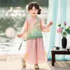 Conjunto Estilo Chinês para Meninas Outono Hanfu 2026 Novo Estilo Infantil Estiloso Primavera e Outono Bebê Menina Novo Conjunto de Duas Peças Estilo Chinês