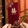 Envelope Vermelho de Casamento Estilo Chinês 2026 Novo Modelo para Melhores Amigos, Celebração de Casamento de Luxo, Envelope Vermelho Especial com Caractere "Felicidade Dupla"
