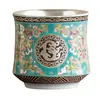 Taza Maestra de Plata Dorada 999 del Fabricante con Taza de Té Esmaltada, Taza de Cintura, Juego de Té Kung Fu, Taza de Té Personal