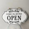 Colgante de Puerta Estilo Europeo Corazón Abierto Decorativo de Doble Cara Número de Puerta Colgante de Madera Creativo Decoración de Pared Colgante de Pared Punto