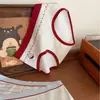 Ropa interior para niñas A9871 estilo coreano con bloques de color, suave y linda con estampado de cachorros, 100% algodón, tiro medio, bragas triangulares 10A antibacterianas y transpirables