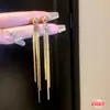 2024 Exquisitos Pendientes Largos de Borla con Cadena de Hueso de Serpiente de Lujo Ligero, Estilo Frío de Alto Sentido, Pendientes Elegantes de Instagram