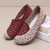 Zapatos de Tela del Viejo Pekín Primavera y Otoño Puntiagudos de Boca Baja Slip-on para Mamás Zapatos Casuales para Personas de Mediana Edad y Mayores Zapatos Planos Perezosos