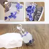 15ml Botella de Vidrio para Aceite Esencial de Perfume Estilo Retro Nuevo Flor Pintada Incrustada Color Esmalte Portátil de Gama Alta