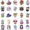 50 Adesivos Decorativos Impermeáveis Série Caveira Menina Adesivos Personalizados Bruxa Cabelo Roxo Amazon Cross-Border