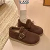 Zapatos Birkenstock Originales de Piel con Suela Gruesa Totalmente Cerrados para Mujer Invierno Calentitos con Felpa Zapatos sin Cordones de Lana de Cordero y Algodón Mocasines