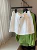 ¡Altamente Recomendado! Falda Corta Blanca de Lino Tencel Súper Elegante para Mujer, Estilo Minimalista, Relajada y Favorecedora, Perfecta para el Verano