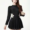 2026 Novo Roupa de Banho Cruzada Floral Vazada de Manga Longa Estilo Vestido Cobrindo a Barriga Emagrecedora para Férias na Praia Fonte Termal para Mulheres