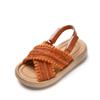 Sandálias Estilo Étnico para Meninas 2026 Verão Novo Casual Sola Macia Retro Sapatos de Praia para Crianças Pequenas, Médias e Grandes e Estudantes