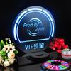 Tarjeta VIP luminosa LED acrílica Junjie se puede imprimir LOGO bar KTV club posicionamiento tarjeta de mesa soporte de exhibición
