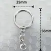 Chaveiro Ecológico Sem Níquel com Argola Única, Argola Aberta, Fivela de Argola de Chaveiro, Pingente de Contas, Acessórios para Chaveiro, Corrente para Pendurar