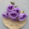 Flores de Rosa Artificiales para Bodas, Adornos Decorativos Austin de Nueve Cabezas, Envío Transfronterizo Disponible, Flores Falsas, Rosas Artificiales