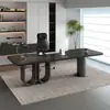 Escritorio de Oficina Estilo Italiano, Escritorio de Jefe, Escritorio de Madera Maciza Minimalista Moderno para Oficina, Escritorio para Computadora, Escritorio de Trabajo, Sensación de Lujo Ligero y Gama Alta