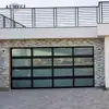 Aleación de Aluminio Certificada CE Puerta de Garaje abatible de Vidrio Puerta Elevable de Garaje para Villa Estilo Europeo Persiana Enrollable con Mando a Distancia Eléctrico