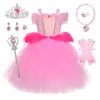 Vestido de Princesa Hada Traje de Blancanieves Vestido de Pastel Tutú para Niñas Enviar Corona Vestido de Escenario