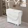 Mesa de comedor plegable para el hogar, apartamento pequeño, simple, multifuncional, móvil con ruedas, apartamento de alquiler, rectangular, mesa de comedor pequeña