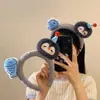 Diadema Creativa de Pingüino y Pez de Dibujos Animados, Diadema de Felpa con Cara Linda para Lavarse la Cara, Diadema para Maquillaje, Pinza para el Cabello Divertida y Original para Niños