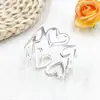 Anillos para Servilletas con Forma de Corazón Exagerados de Gama Alta Transfronterizos Europeos y Americanos Soportes para Servilletas Pinzas para Servilletas Fabricante Mayorista
