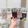 Meias Novas de Outono e Inverno Mian Kao para Mulheres Meia-Calça Meio da Panturrilha Meias de Desenho Animado para Mulheres Estilo Japonês Estilo College Estilo Coreano Meias de Algodão para Estudantes