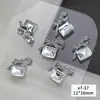 Uña Larga con Forma de Arco Recto Accesorios de Aleación Plata Lateral Montón de Dulces Taladro Joyería para Uñas Decoración para Uñas Postizas Taladro