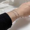 Pulsera de amor doble hueca dulce cat ning antiguo INS moda para mujer temperamento beanie cuentas redondas pulsera en forma de corazón venta al por mayor