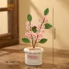Planta en Maceta de Osmanthus Tejida a Mano Producto Terminado Flor de Simulación Planta en Maceta Crochet Tejido Flor de Hilo Que Nunca Se Marchita Decoración de Escritorio