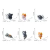 Ornamento de Musgo de Jardim Quente Micro Paisagem Olhando Para Cima Gato Fofo Montagem DIY Pequenos Ornamentos