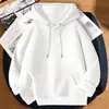 Sudadera con capucha para hombre de marca moderna estilo americano, ropa con capucha engrosada nueva para otoño/invierno 2025, chaqueta versátil holgada y elegante para hombre