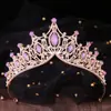 Venda Direta de Fábrica Adereço de Cabeça para Cerimônia de Adulto Coroa Estilo Coreano Coroa de Liga de Zinco com Strass Coroa para Apresentação de Aniversário Vestido de Performance Coroa