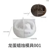 Yeso Aromaterapia Amapola Huevo de Dinosaurio Vela para Bebé Molde de Silicona Molde para Vela de Bebé Dinosaurio Rompe-Cáscara DIY