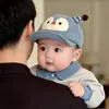 Gorro para bebé para otoño e invierno, pana cálida y gruesa, gorra de pico de pato de dibujos animados linda, gorra de béisbol a prueba de viento para niños y niñas